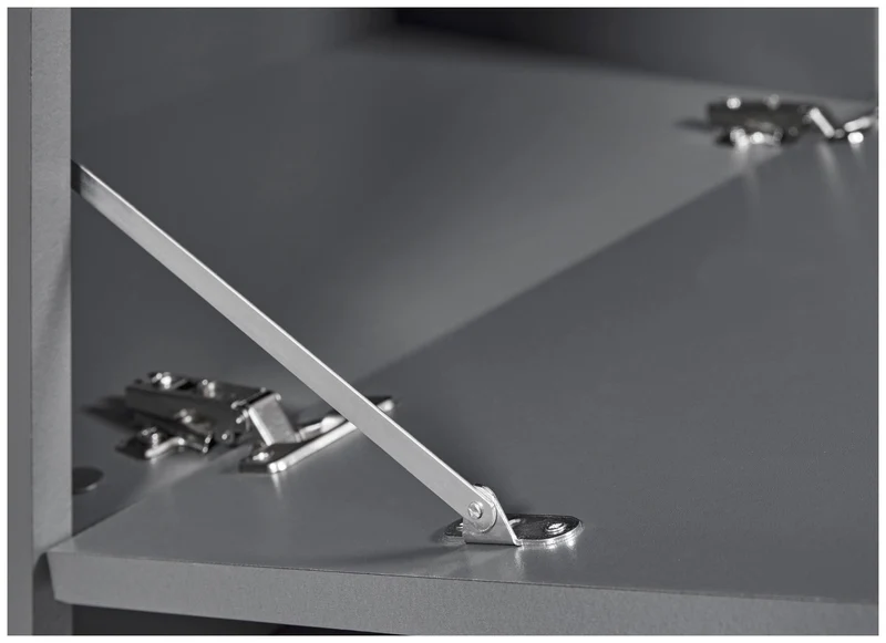Lowboard TV-Kommode ELENZIO Graphit Grau mit 2 Türen und Gerätefach