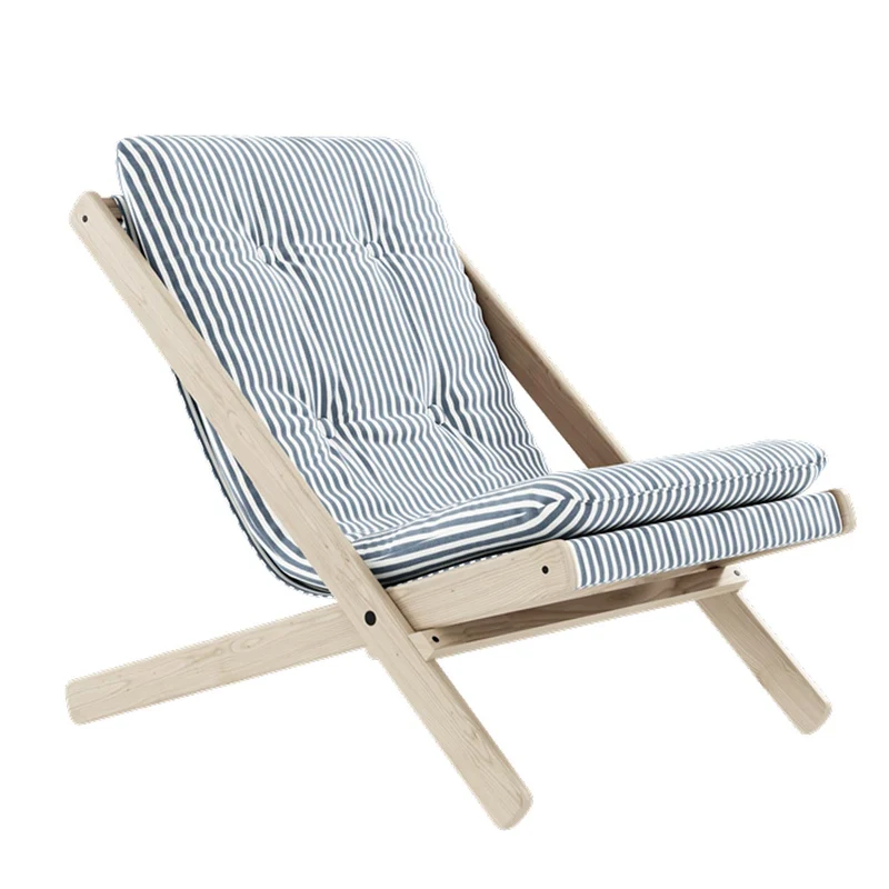 Design Klappsessel BOOGIE Beach Blue Buche massiv unfinished von Karup