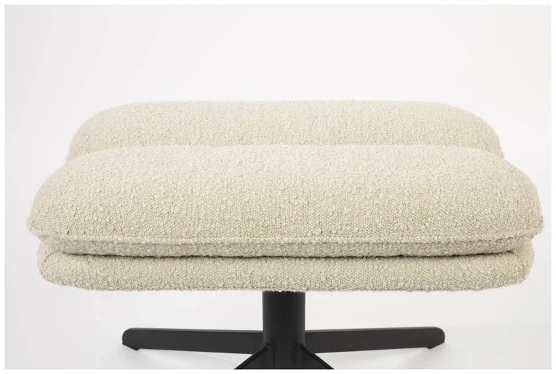 Zuiver Hocker Fußhocker TYLER Bouclé Stoff Beige