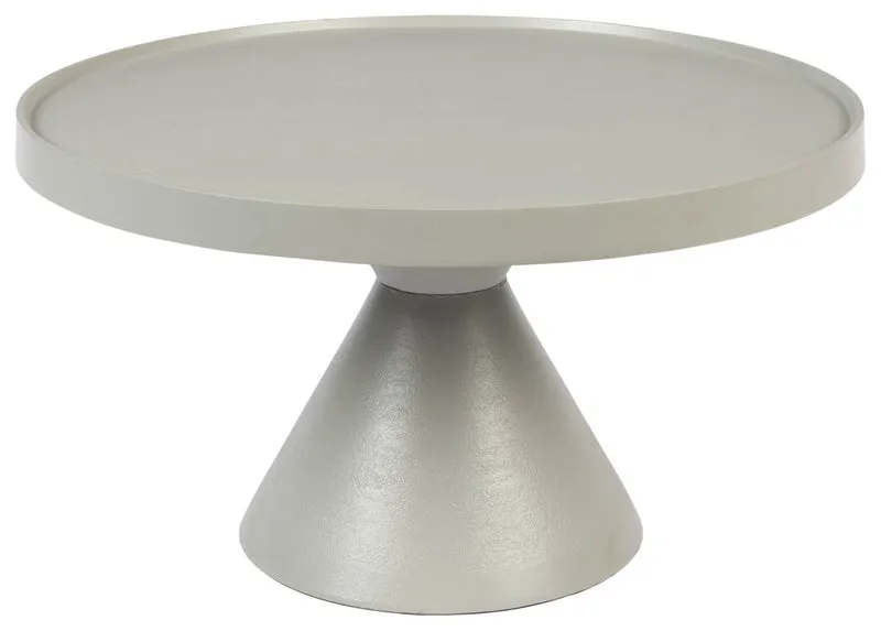 Runder Couchtisch FLOSS GREY von Zuiver aus Aluminiumguss Ø 60 cm