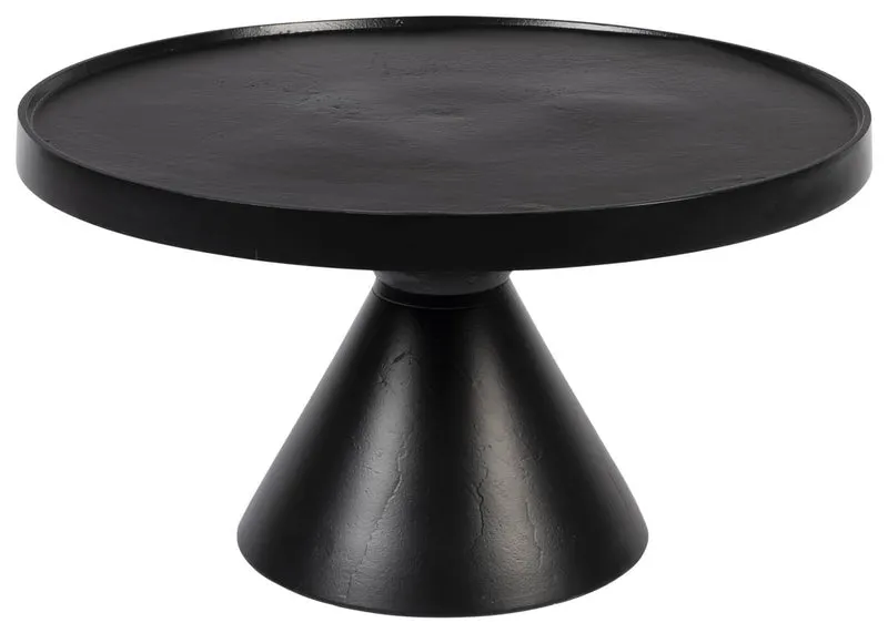 Runder Couchtisch FLOSS BLACK von Zuiver aus Aluminiumguss Ø 60 cm