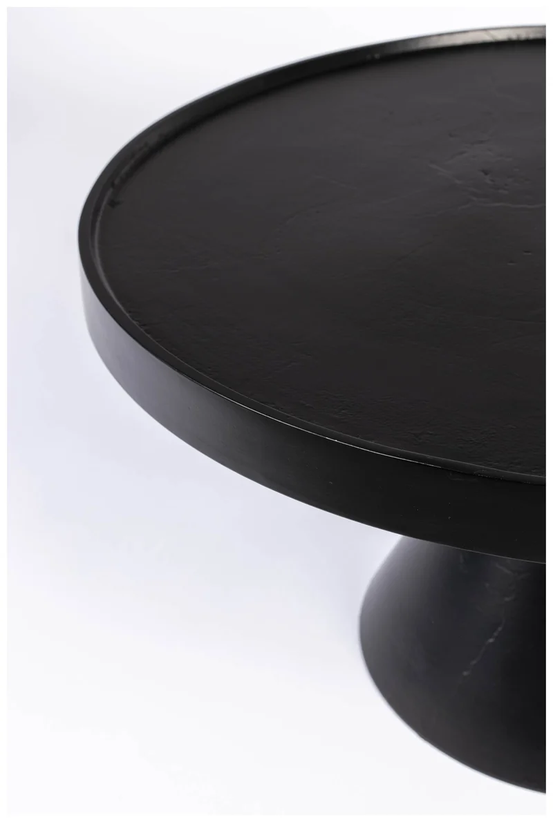 Runder Couchtisch FLOSS BLACK von Zuiver aus Aluminiumguss Ø 60 cm