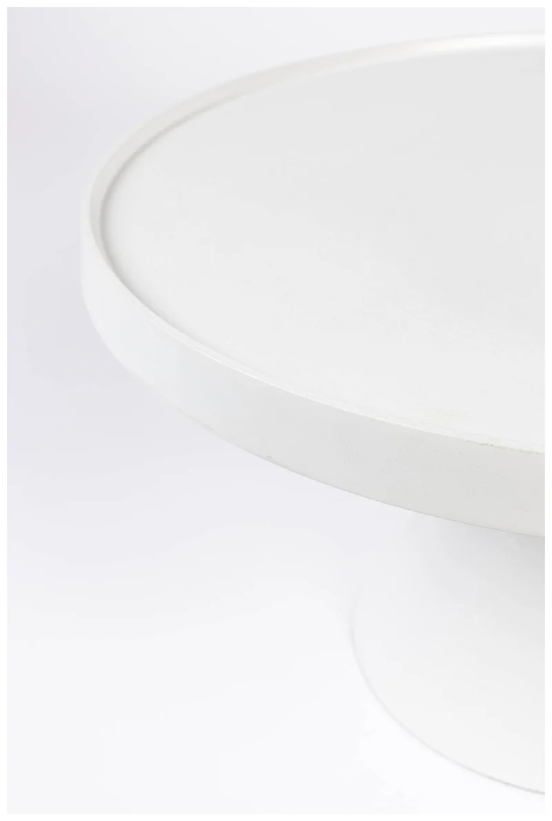 Runder Couchtisch FLOSS WHITE von Zuiver aus Aluminiumguss Ø 60 cm