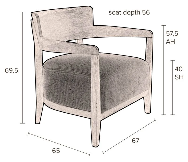 Lounge Sessel DURAN GRAU von DutchBone