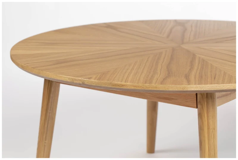 Couchtisch FABIO NATURAL Ø 80 Eiche furniert lackiert