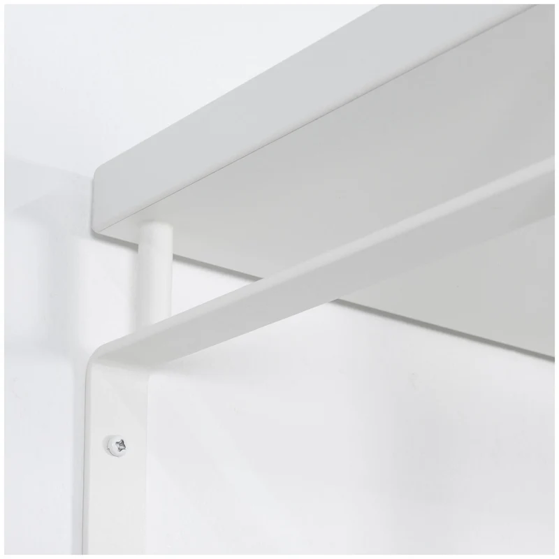 Wandgarderobe REX 3 Weiß, Garderobe mit Hutablage und 5 Haken, Spinder