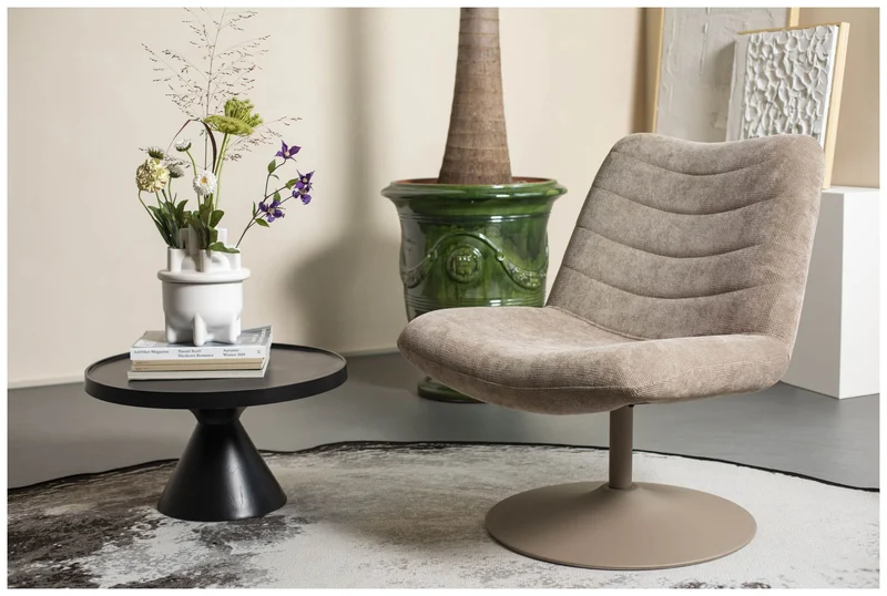 Zuiver Lounge Sessel BUBBA Beige drehbar