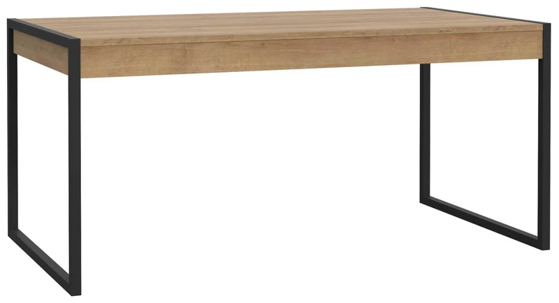 Esstisch HIGH ROCK 166 x 90 cm Riviera Eiche Optik / Schwarz, von Forte