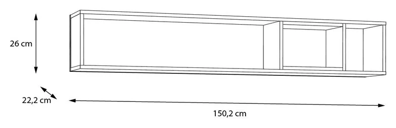 Wandboard HIGH ROCK Riviera Eiche Optik / Schwarz, von Forte