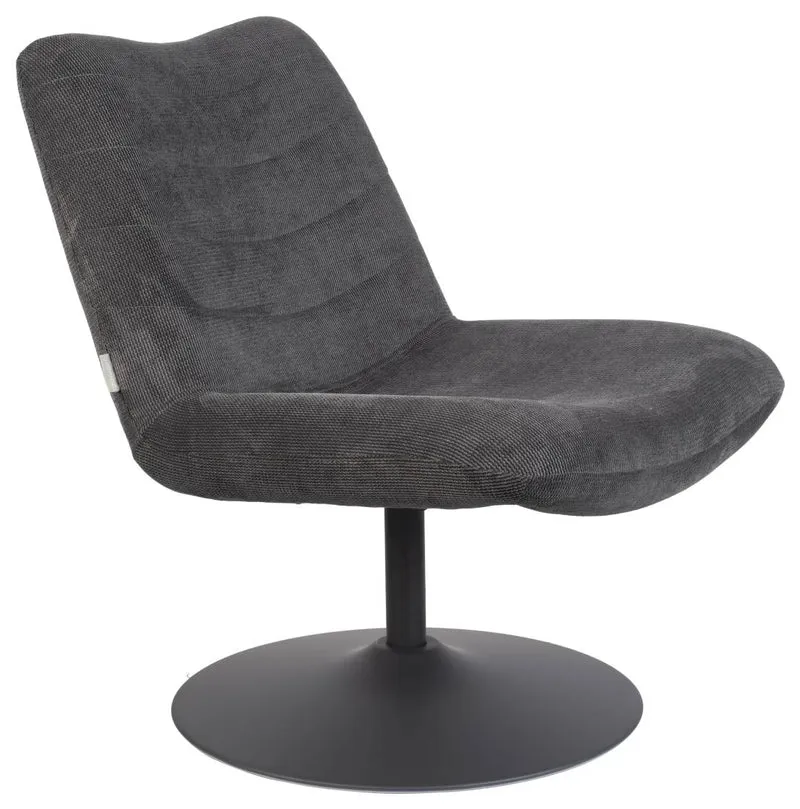 Zuiver Lounge Sessel BUBBA Dunkelgrau drehbar