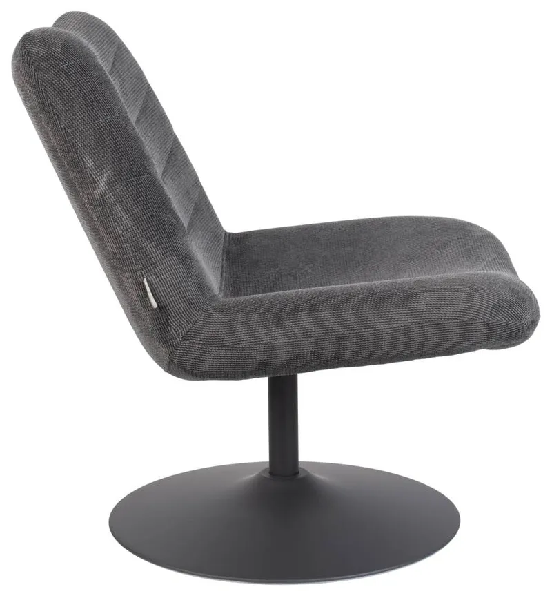 Zuiver Lounge Sessel BUBBA Dunkelgrau drehbar