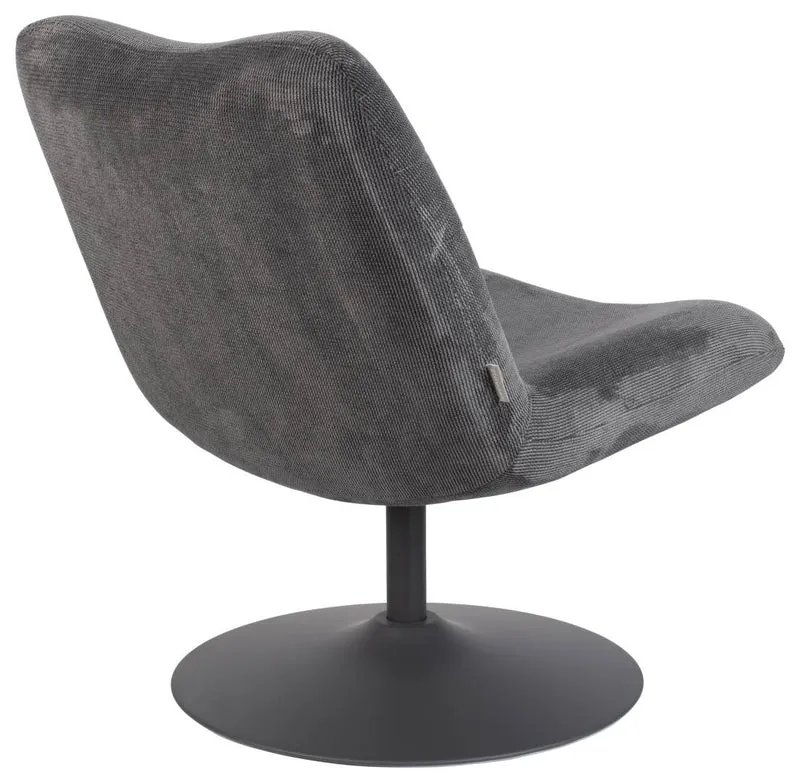 Zuiver Lounge Sessel BUBBA Dunkelgrau drehbar