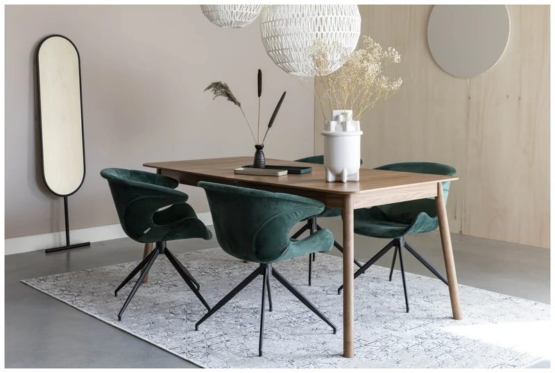 Esstisch GLIMPS von ZUIVER 180 x 90 ausziehbar Walnuss furniert