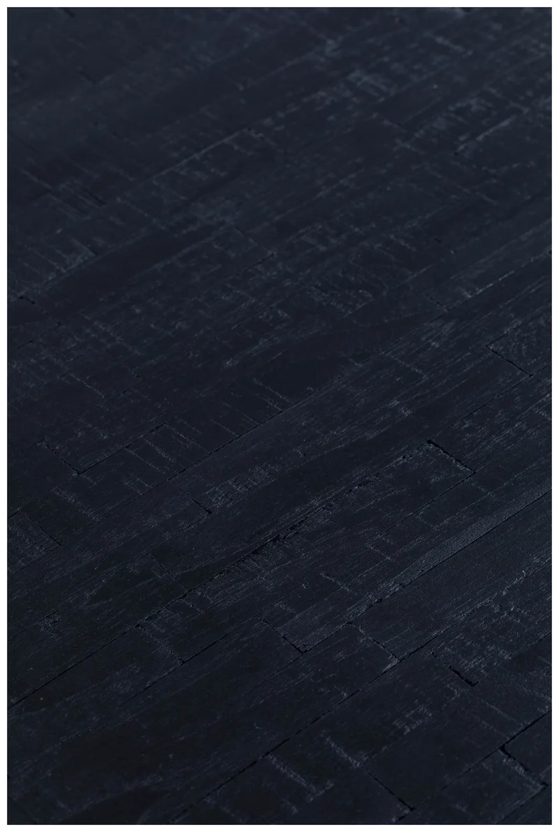Design Esstisch SURI BLACK 180 x 90 cm Platte recycled Teak
