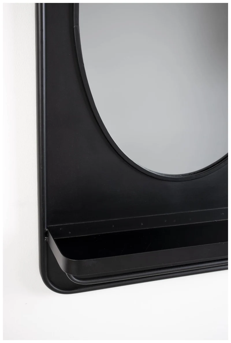 Wandspiegel Spiegel PASCAL M mit Ablage Metall schwarz