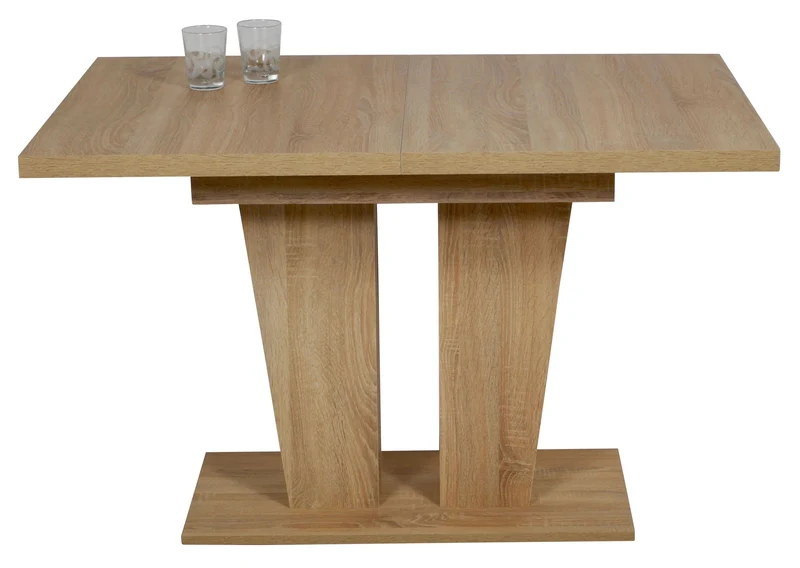 Esstisch VERONA Sonoma Säulentisch 120 x 80 cm ausziehbar auf 160 cm