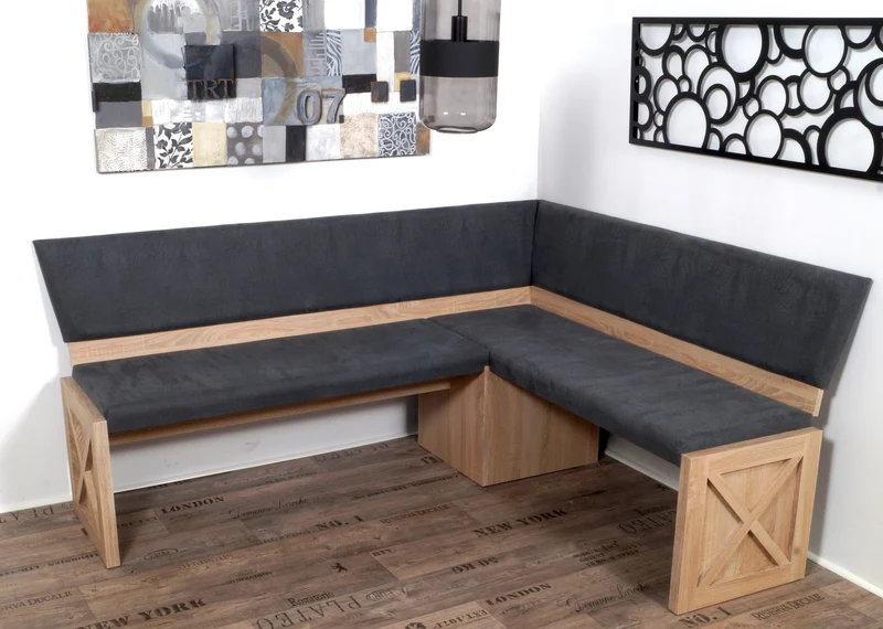 Eckbank Eckbankgruppe Essgruppe MADRANO 185 x 155 cm Sonoma Eiche