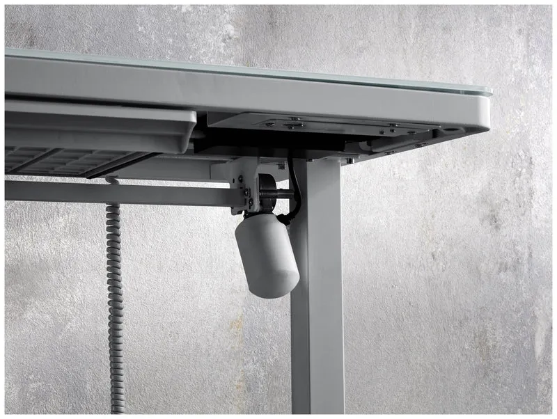 Höhenverstellbarer Schreibtisch elektrisch LIFT4HOME grau mit USB