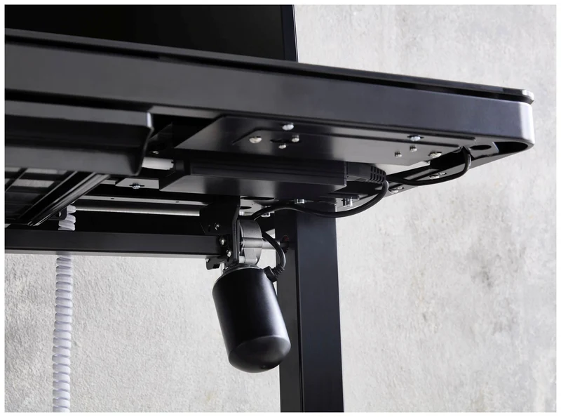 Höhenverstellbarer Schreibtisch elektrisch LIFT4HOME in schwarz mit USB