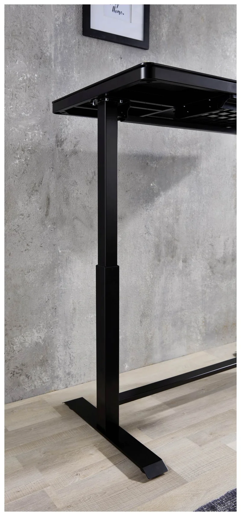 Höhenverstellbarer Schreibtisch elektrisch LIFT4HOME in schwarz mit USB