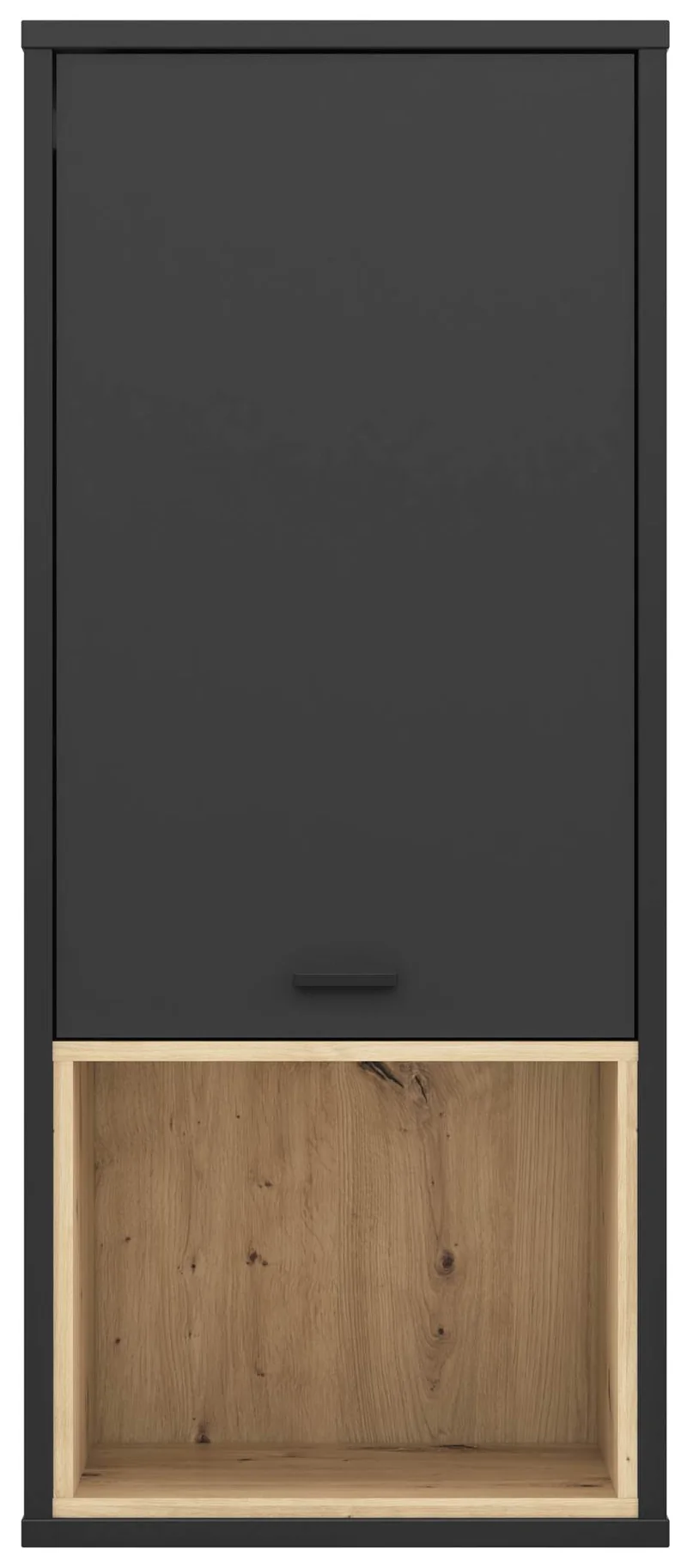 Hängeschrank Regal DECYMA Optik Schwarz/ Artisan Eiche von Forte