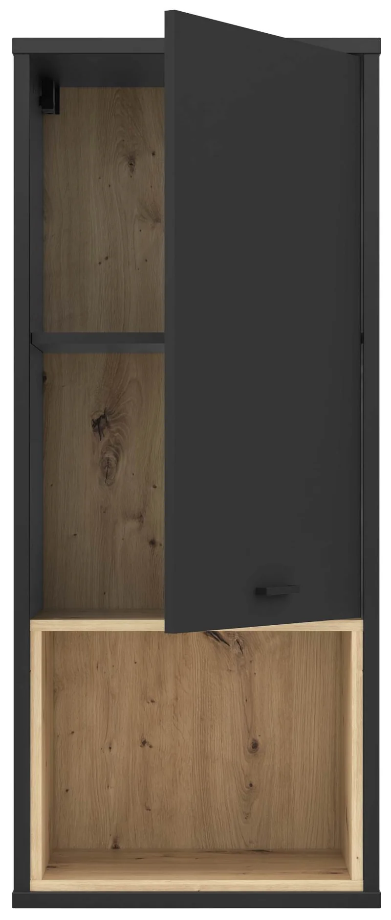 Hängeschrank Regal DECYMA Optik Schwarz/ Artisan Eiche von Forte