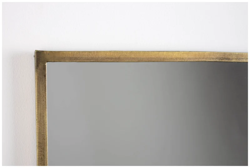 Wandspiegel Spiegel FEYZA HORIZONTAL mit Ablage messingfarbig