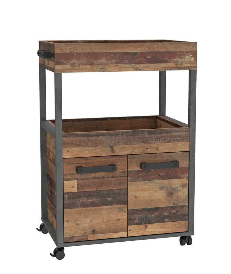 Barwagen Rollwagen HOME BAR 201 Optik: Old Wood Vintage von Forte