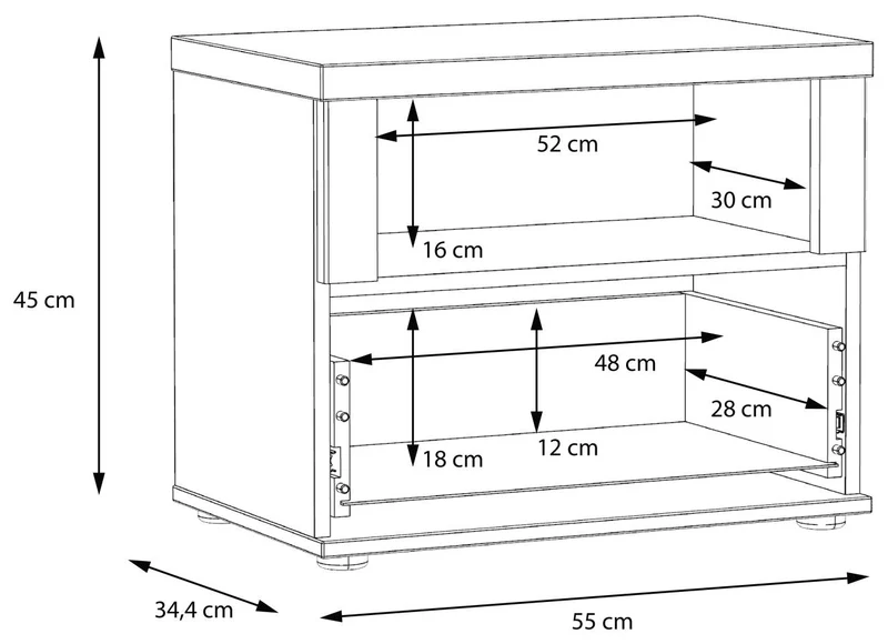 ILOPPA Schlafzimmer-Set 4-tlg., Optik: Schneeeiche, von Forte