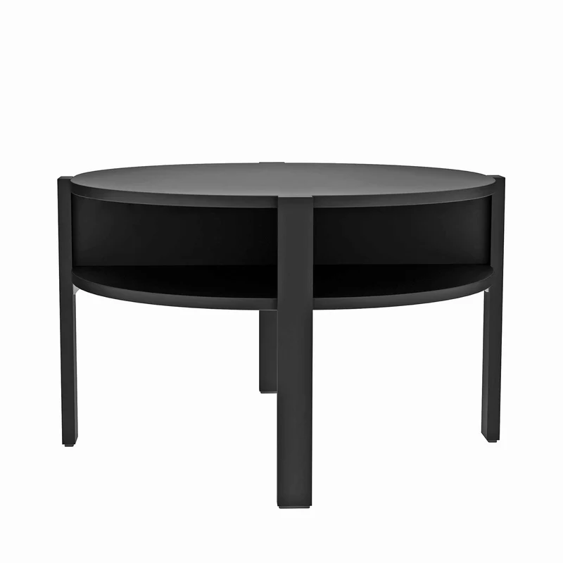 Couchtisch TOBAGO rund Ø 75 cm Schwarz matt, von Forte