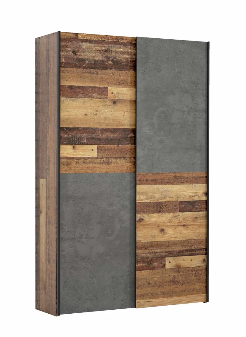 Kleiderschrank Mehrzweckschrank OZZULA Old Wood Vintage und Beton