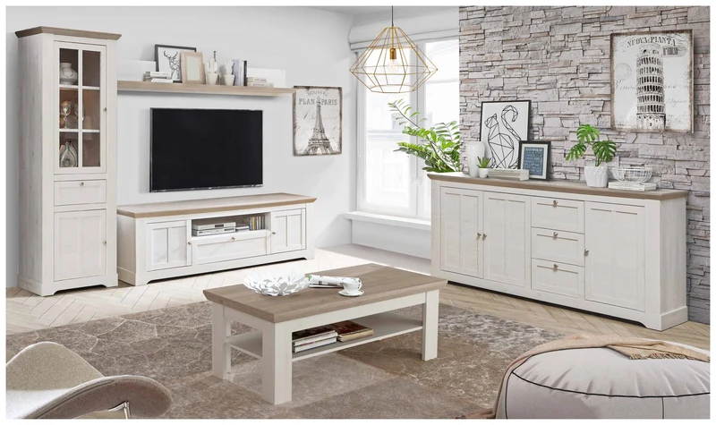 Couchtisch ILOPPA 120 x 60 cm Optik: Schneeeiche / Nelson Eiche, Forte