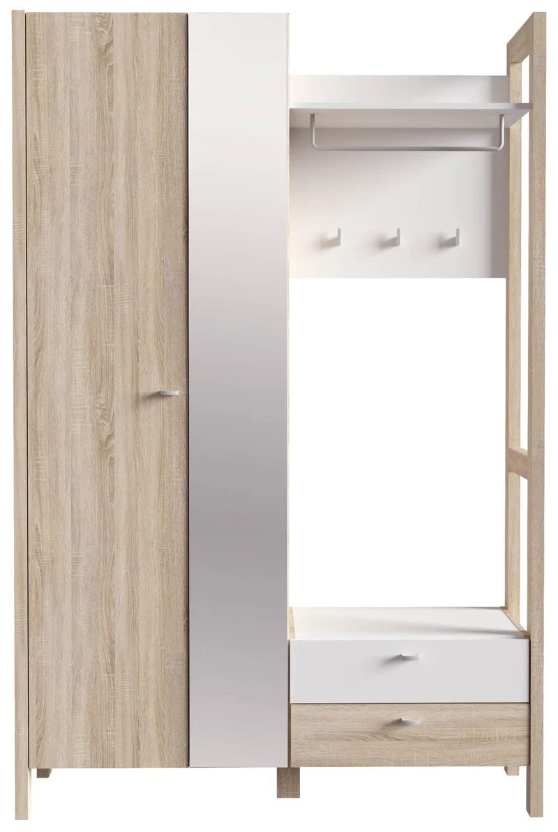 Garderobe Kompaktgarderobe HOYVIK Sonoma Eiche Optik / Weiß, von Forte