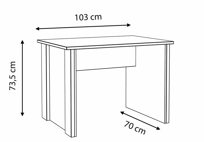 Schreibtisch Bürotisch CLIF 103 cm Optik: Old Wood Vintage, Forte