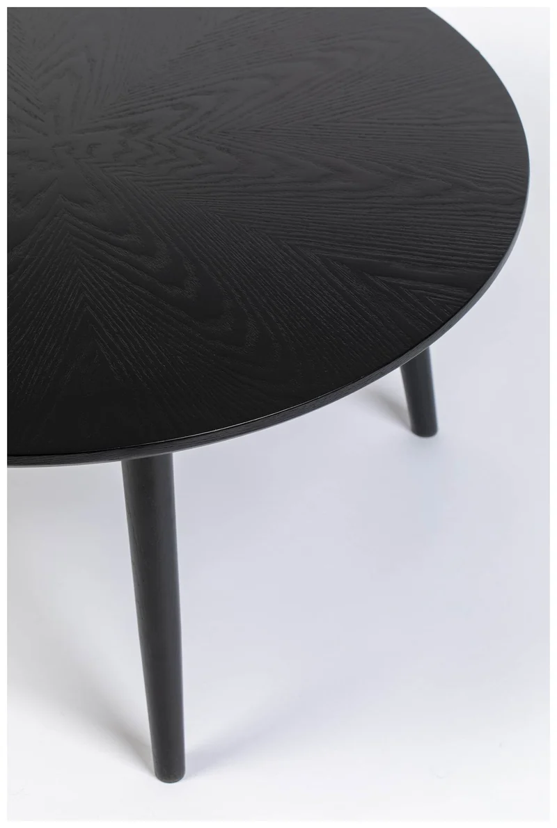 Esstisch FABIO Eiche schwarz Ø 120 cm mit runder Platte