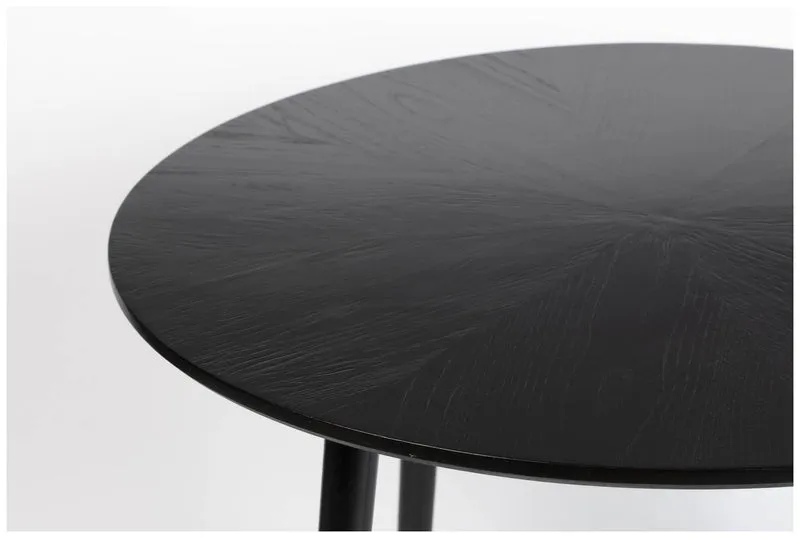 Esstisch FABIO Eiche schwarz Ø 120 cm mit runder Platte