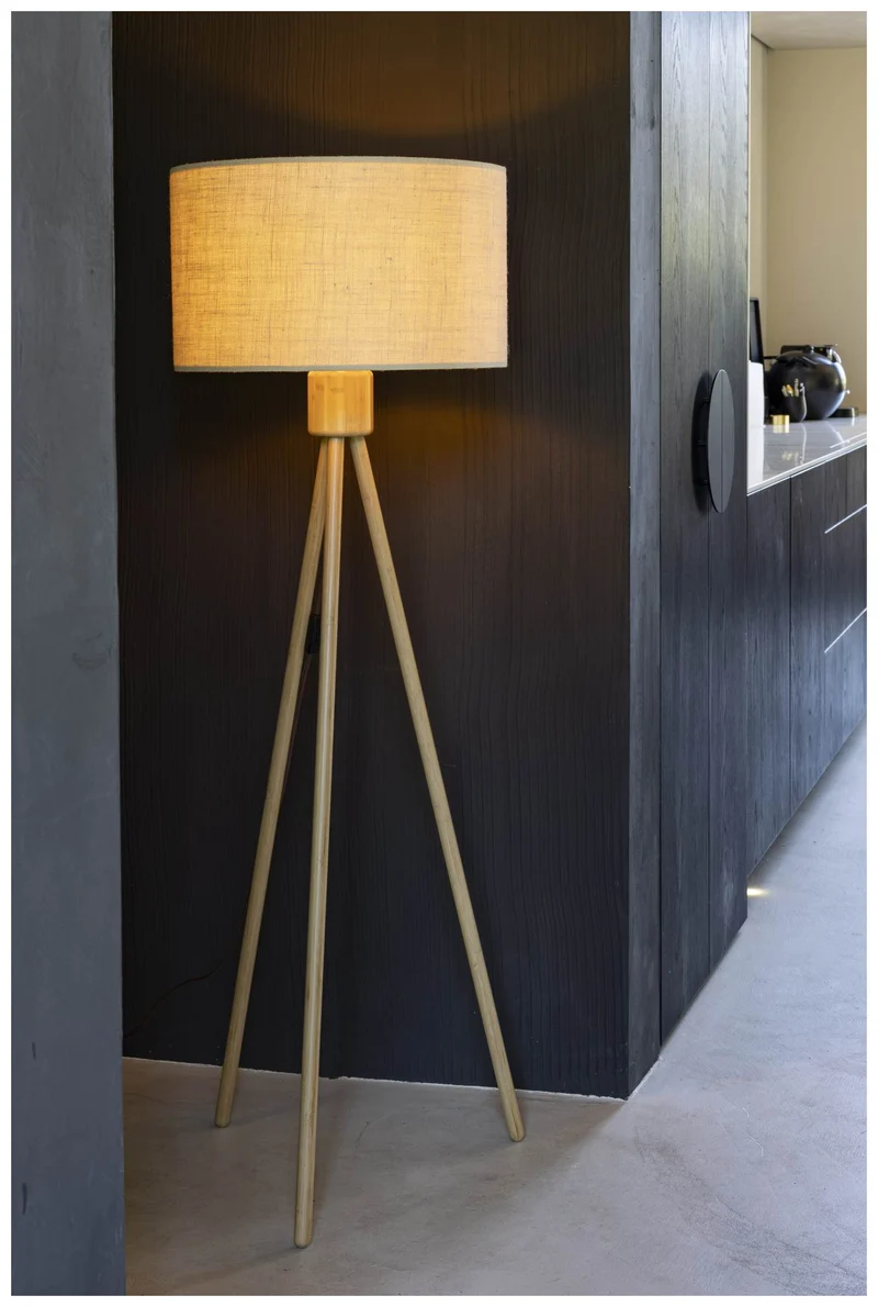 Stehleuchte TRIPOD LAMP FAN Bambus von ZUIVER