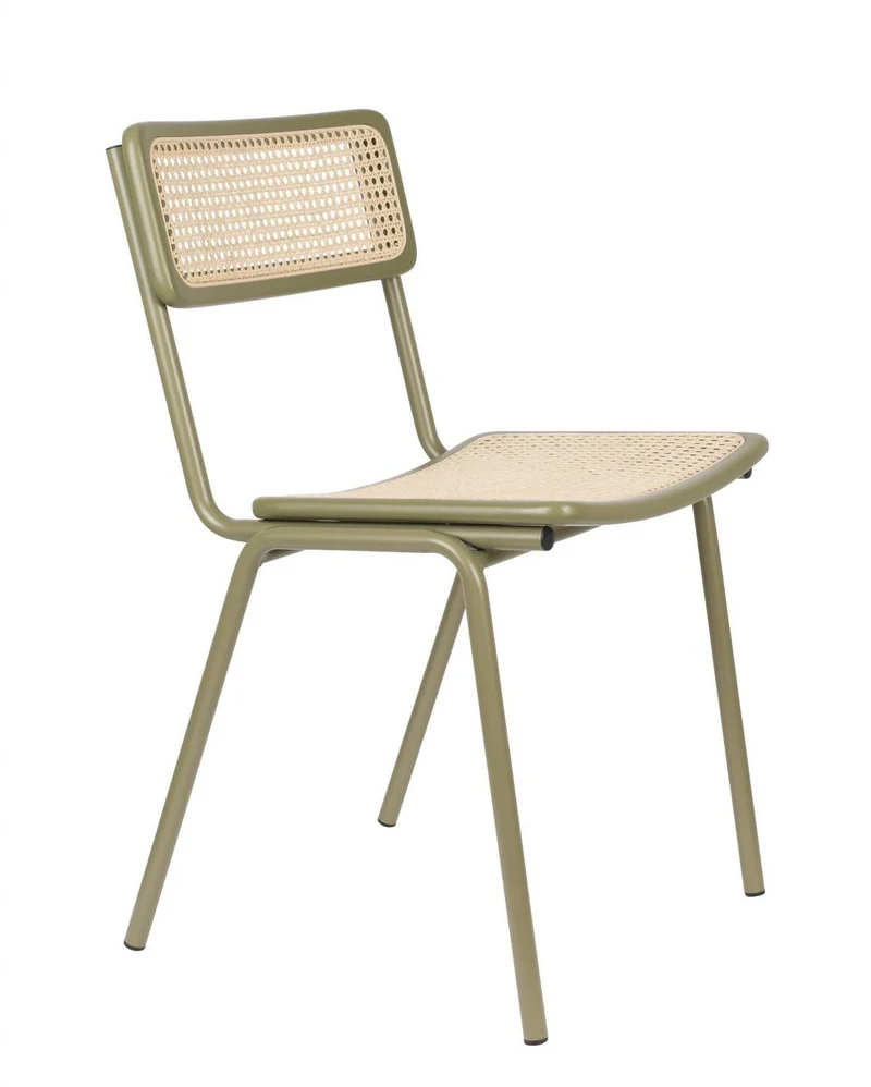 Stuhl Stapelstuhl JORT GREEN-NATURAL von ZUIVER