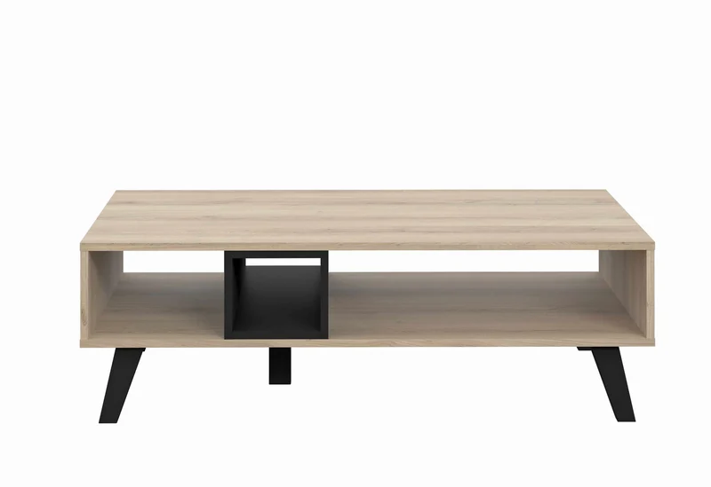 Couchtisch CAREA 110 x 65 cm Comano Pflaume Optik / Schwarz von Forte