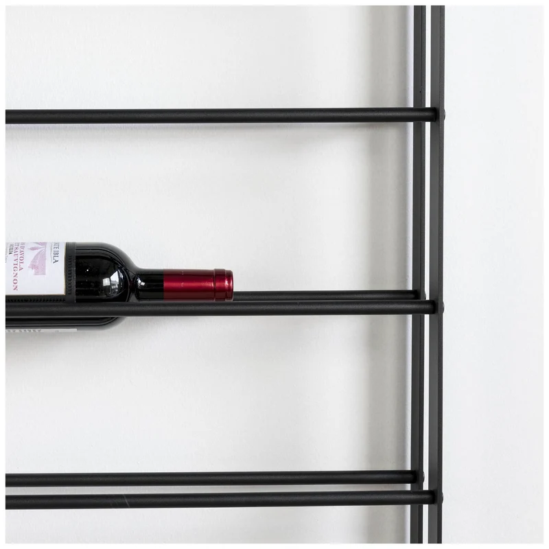 Weinregal VINE 7 Wandregal für Weinflaschen Schwarz von Spinder Design