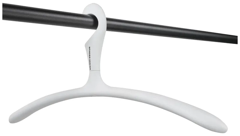 Kleiderbügel ARX Weiß 5er Set, rutschhemmende Beschichtung von Spinder