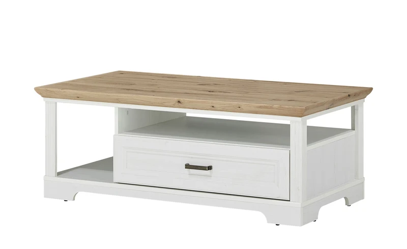 Couchtisch Wohnzimmertisch JASMIN Pinie weiß Nachbildung 120 x 67 cm