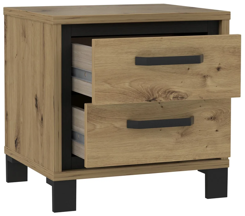 Schlafzimmer-Set TRONDHEIM Artisan Eiche / Schwarzeiche Optik, Forte