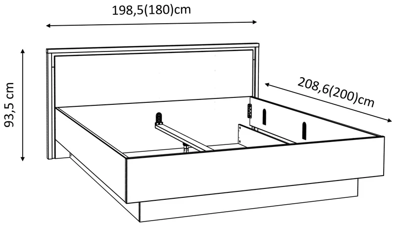 Schlafzimmer-Set TRONDHEIM Artisan Eiche / Schwarzeiche Optik, Forte