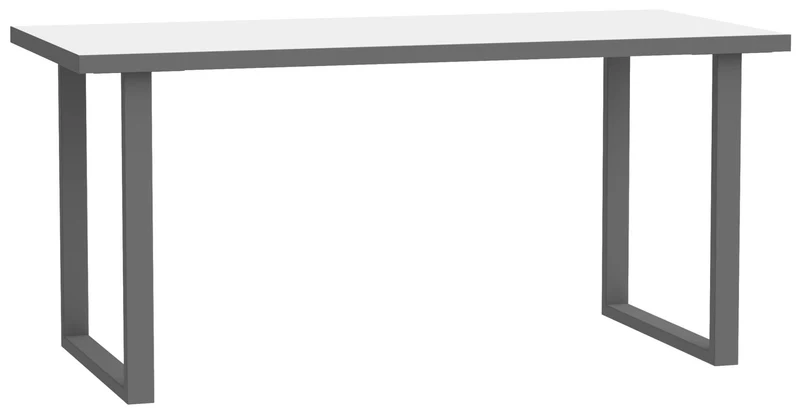 Schreibtisch Arbeitstisch KEFLAVIK 160 cm Weiß / Grau, von Forte