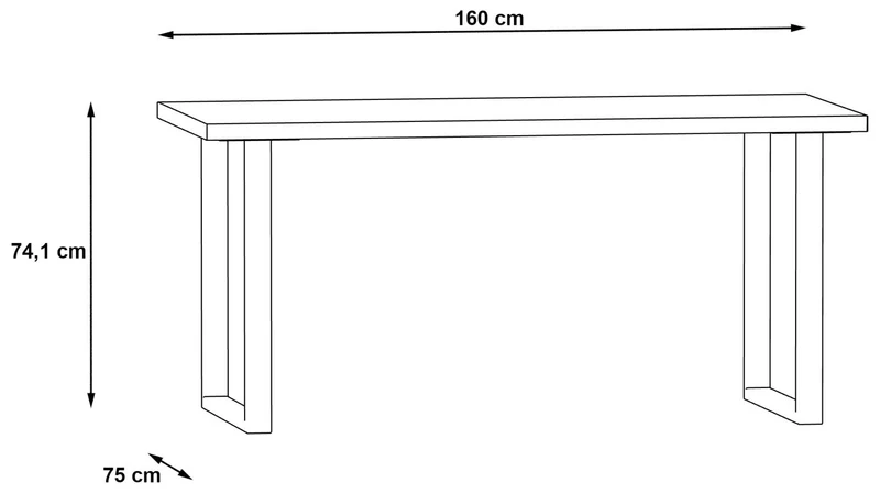 Schreibtisch Arbeitstisch KEFLAVIK 160 cm Weiß / Grau, von Forte