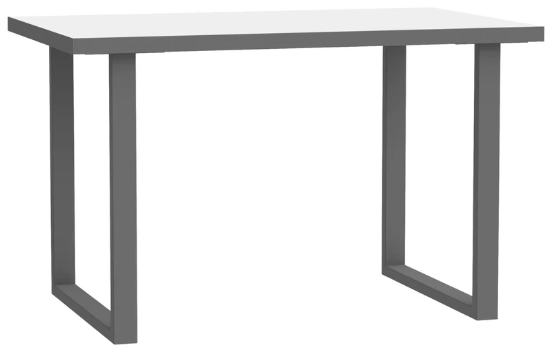 Schreibtisch Arbeitstisch KEFLAVIK 120 cm Weiß / Grau, von Forte
