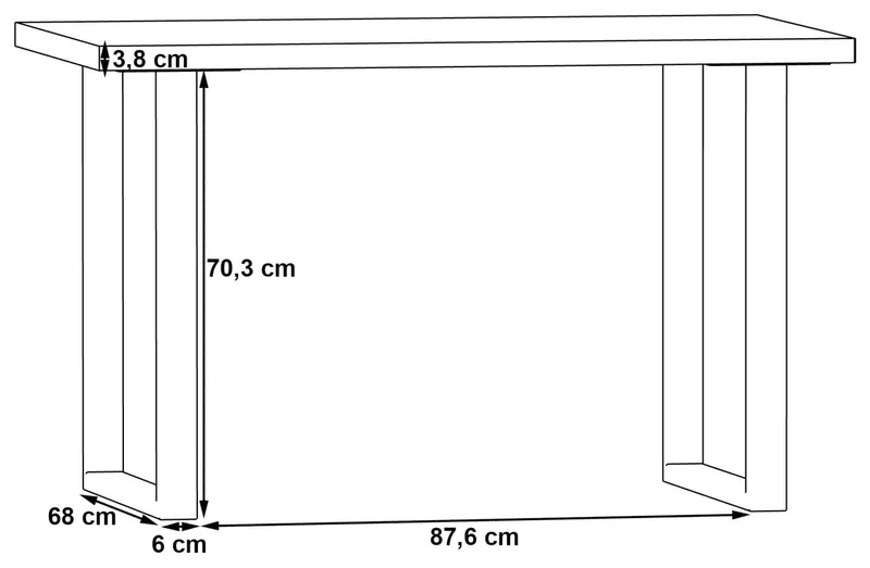 Schreibtisch Arbeitstisch KEFLAVIK 120 cm Weiß / Grau, von Forte