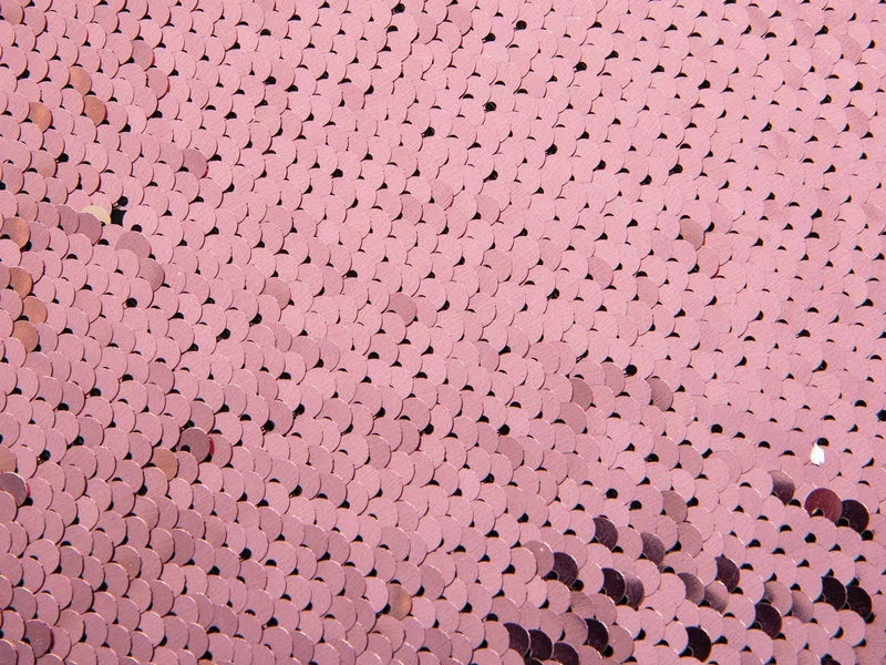 Polsterhocker Hocker BELIZE mit Samt und Wendepailletten in Rosa