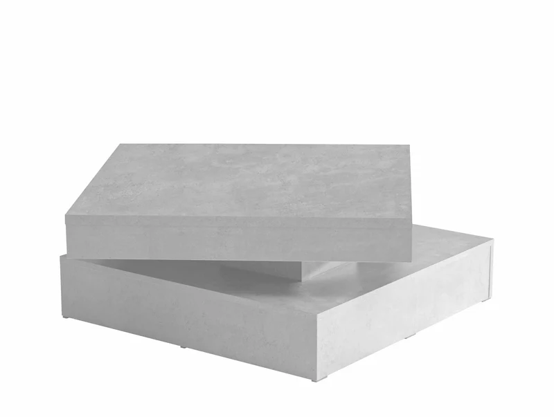 Couchtisch TURN mit drehbarer Platte Optik: Beton lichtgrau, von Forte